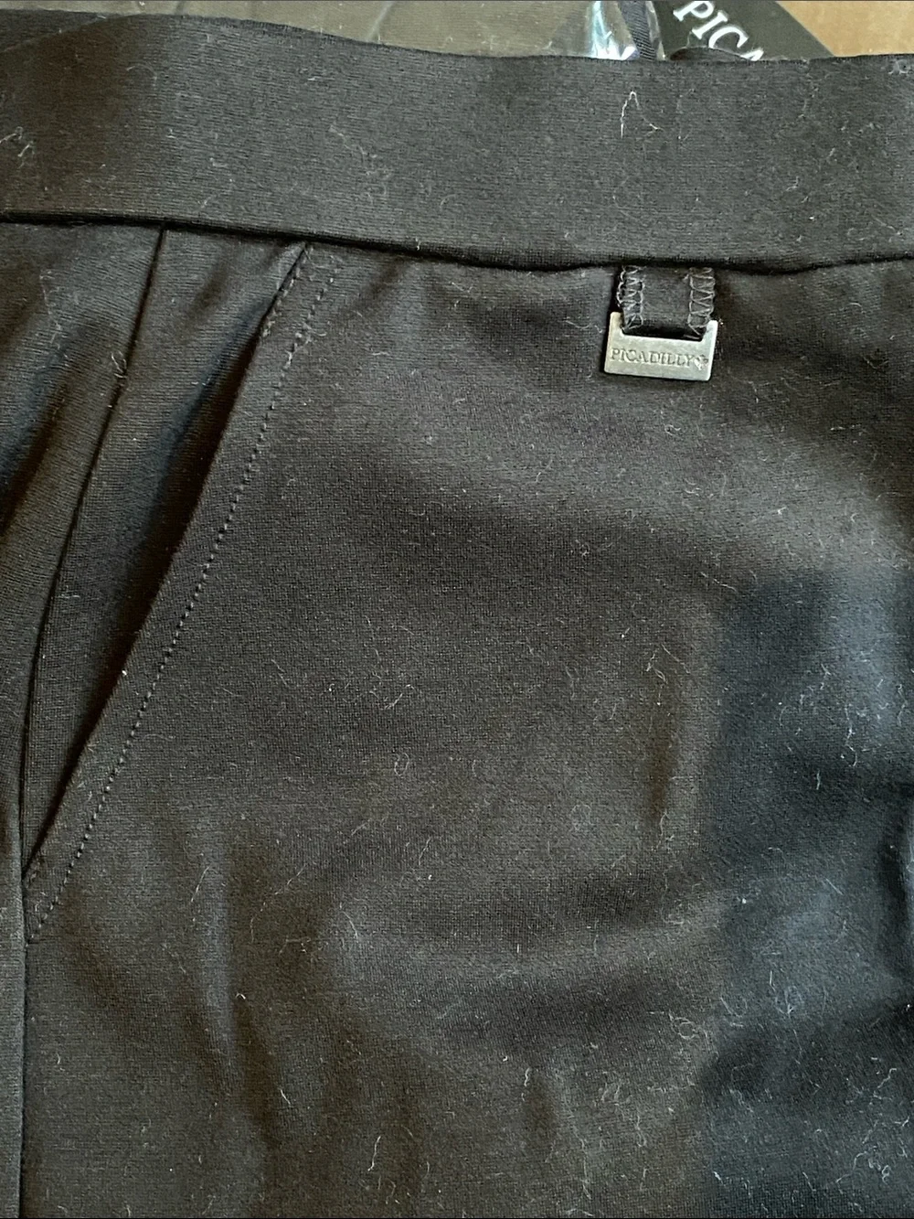 Black Wide-Leg Pull On Elastic waist Trousers - Picture 4 of 6